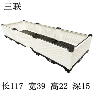 New Arrivals Plastic Raised <b>Garden</b> Bed White Rattan Style Grow Planter Care Box for Self-Watering Elevated Herb - Product Image 3