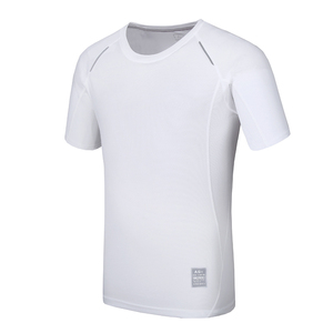 Vente en gros de t-shirts à séchage rapide en polyester 100% avec logo personnalisé à manches courtes t-shirt de course à pied pour hommes - Product Image 1