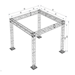 Custom 300*300mm in lega di alluminio capriata piatta luce superiore portatile per palco rotondo tetto Truss per uso di eventi e <span class=keywords><strong>Stage</strong></span> - Product Image 1