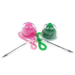 Custom Logo Plastic Promotional Desk Holder <b>Table</b> Counter Ballpoint Pen - Product Image 3