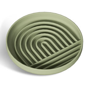 Baifu matras makan anjing tahan air bebas BPA, tatakan mangkuk air & makanan hewan peliharaan silikon dengan tepi terangkat mencegah tumpahan - Product Image 3