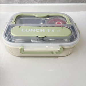 Large Capacity 304 <b>Lunch</b> <b>Box</b> Portable <b>Bento</b> <b>Box</b> with Divided Compartments and Cutlery <b>Lunch</b> <b>Box</b> - Product Image 4