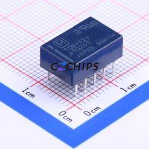 TQ2-12V Signal Relay DIP,9x14mm Relay 12V 2 Changeover: 2C (DPDT-Changeover)::: 125V-AC/110V-DC Silver + Gold Plated - Product Image 1