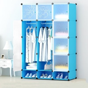 Organizador de almacenamiento de 6 cubos Gabinete de plástico Ensamblar Cubo modular Armario de plástico - Product Image 4