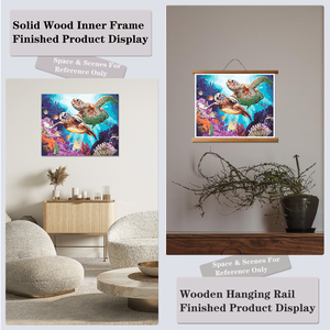 Kit de peinture par numéros sur toile, motif tortue moderne et joyeuse, défilement mural à suspendre, peinture DIY pour adultes, décoration intérieure - Product Image 6