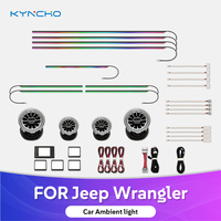 KYNCHO Lumière ambiante LED pour voiture pour Jeep Wrangler 2023 2026, 64 couleurs RGB, contrôle par application Bluetooth, symphonie, éclairage intérieur automobile 12V