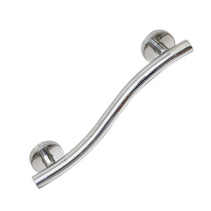 Barre d'appui en forme de S Foryoud 350MM 450MM en acier inoxydable 304 poli pour salle de bain, soutien pour personnes âgées - Product Image 4