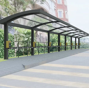 โรงจอดรถอลูมิเนียมอัลลอยด์สำหรับกลางแจ้ง ขายส่งจากโรงงาน จอดรถได้ 3 คัน ป้องกันรังสียูวี กันฝน - Product Image 5