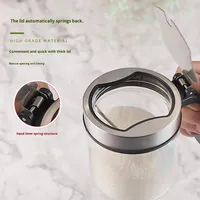 Dropshipping INest LH-006 Pot à épices avec cuillère Boîte à épices en verre étanche à l'humidité en stock