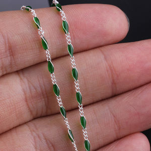 14K золотистые ювелирные изделия, разноцветные эмалевые цепочки 1,5 мм, 3 + 1, для изготовления ожерелий, браслетов, ювелирных изделий - Product Image 5