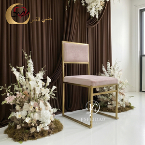 Modern Gold <b>Frame</b> <b>Pink</b> Velvet Hotel Chair Solid Back Tapered Legs Indoor Commercial Furniture - Product Image 2