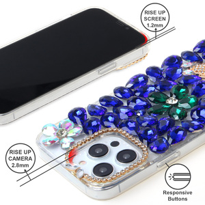 Creative Floral Butterfly Diamond Design TPU Shockproof Glitter Decoration KINGSOUL KS1277 Mobile Phone Cases for 15 Pro - Product Image 3