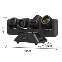 Lampu putar tak terbatas LED 4x40W cincin Halo Rgbw Quad Bar bergerak kepala sorot DMX RDM untuk KTV klub disko DJ acara pesta pernikahan