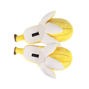 Femme Femme Femme Femme Fille Micro <span class=keywords><strong>Velours</strong></span> Nouveauté <span class=keywords><strong>Banane</strong></span> Fruit Chambre Plancher Maison Chaussons Avec Semelle Souple Antidérapante - Product Image 2