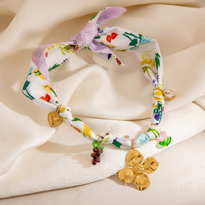 Collier noué transfrontalier avec pendentif fleur en alliage de zinc, bijoux d'été pour femmes - Product Image 4