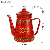 Bouilloire à café en métal émaillé de couleur unie de haute qualité, avec poignée, pour usage transfrontalier, excellente durabilité
