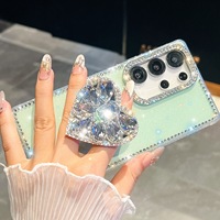 Coque de téléphone en gros, nouvelle, avec support diamanté IMD à paillettes pour Samsung A27 A37 A57 A07 A56 A55 A35 A36, avec fonctions Flash et Portefeuille, pour téléphones portables