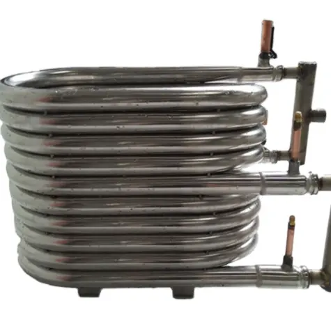 Condensador de titanio personalizado de fábrica/Intercambiador de calor Tubo de bobina de titanio para enfriar el agua