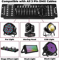 Contrôleur DMX 192 canaux DMX Console scène lumière contrôleur panneau mélangeur carte DMX Console pour Dj lumière