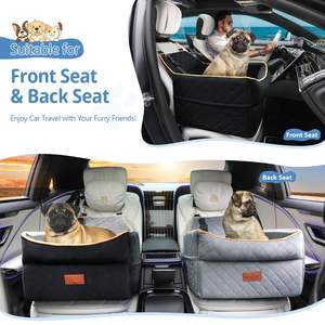 Honden Autostoel Fabriek Voor Honden/M Honden, Traagschuim Hondenstoelverhoger Huisdier Zitje, Verhoogd Hondenreisbed Met 2 Verstelbare Riemen - Product Image 6