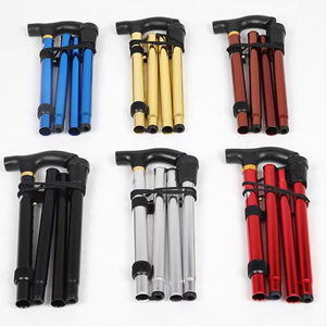ไม้เท้าพับได้ อลูมิเนียมอัลลอย สีขาว ขนาด 81-91 ซม. ปรับได้ 5 ระดับ พกพาสะดวก ไม้เท้าคนตาบอดแบบพับได้สี่ตอน - Product Image 5