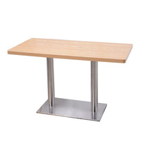 Table basse en acier inoxydable, table de bar, table à cocktails G55