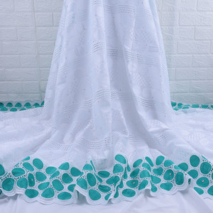 Dentelle <span class=keywords><strong>suisse</strong></span> en voile de coton blanc pur en <span class=keywords><strong>Suisse</strong></span> avec pierres, tissu de dentelle sèche africaine de haute qualité au Nigeria pour vêtements 1760 - Product Image 5