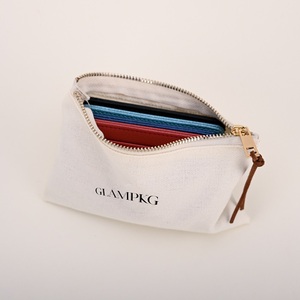 Wholesale Price Glampkg High Quality Custom Zipper <b>Large</b>-capacity Cotton Canvas Storage Dust Bag for Card Cosmetic Storage - Product Image 3