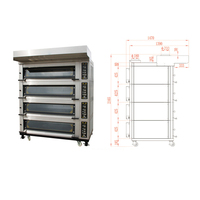 Four à pâtisserie électrique à 4 étages et 8 plateaux, vente chaude, pour restaurant, snack, boulangerie