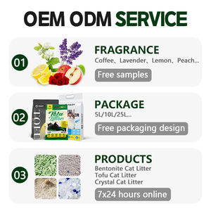 Fabrika ODM/OEM doğal toksik olmayan 2.0mm YEŞİL ÇAY Tofu parçalanabilir kedi kumu kum ve mısır Flushable kedi kumu - Product Image 3
