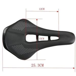 Coussin de selle de vélo de montagne, siège creux respirant en silicone, taille unique, noir, bleu, rouge - Product Image 5