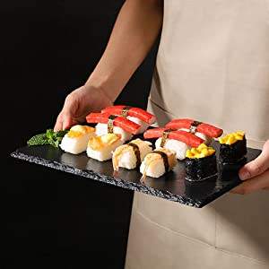 Napperons et sous-verres en <span class=keywords><strong>ardoise</strong></span> recyclée, personnalisés et écologiques, créatifs, nouveaux napperons et assiettes en <span class=keywords><strong>ardoise</strong></span> noire naturelle - Product Image 6