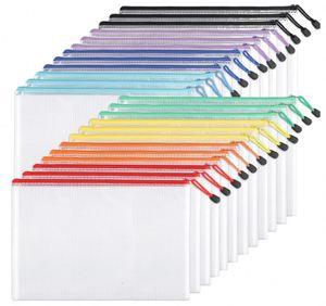 Bolsas de malla A4 con cremallera - Estuches impermeables para documentos, para la escuela, oficina, juguetes y rompecabezas - Product Image 1