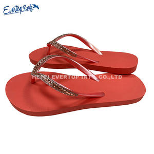 Zapatillas de playa estampadas para mujer, Chanclas de Estilo Hawaiano con diamantes - Product Image 6