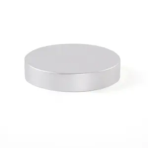 Tapa de aluminio de disco plateado 48-400 y tapa embellecedora de plástico con tornillo tapas de plástico cosmético para frascos de vidrio
