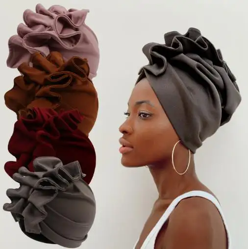 2023 New Custom Hijab Muslim Turban Women Polyester Head Wraps Bananda Bonnet Fashion Turban Hat for Women