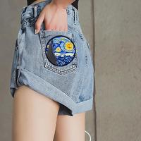 Badge thermocollant Van Gogh Patch de nuit étoilée Patch de broderie pour vêtements bricolage