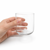 Support de bougie en verre transparent à base arquée, petit modèle, pour décoration d'ambiance domestique, vente en gros