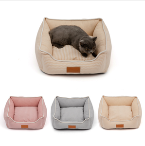 Square <span class=keywords><strong>Dog</strong></span> Kennel Neues Produkt kann auseinander nehmen und Cat Kennel Pet Kennel Kissen Sommer Atmungsaktive Baumwolle und Leinen waschen - Product Image 2
