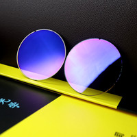 Lunettes de soleil EXIA A75 avec verres miroir violets, verres UV400, base plate SHMC, courbure zéro