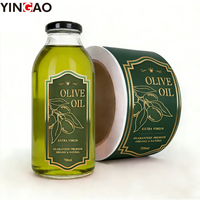 Étiquettes personnalisées pour bouteilles d'huile d'olive, autocollants en vinyle imperméables et résistants à l'huile, rouleaux avec estampage doré, taille personnalisée, qualité alimentaire