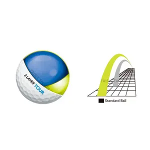 PGA standard Pro V1 bola golf logo kustom 3 buah bola tur golf