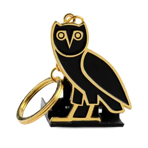 3d钥匙扣可爱汽车角色猫头鹰动物造型钥匙扣可爱免费设计促销定制金属钥匙扣