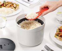 Cuiseur à riz micro-ondes cuiseur à vapeur cuisine bols de cuisson ensemble pour la préparation du riz et la cuisson à la vapeur