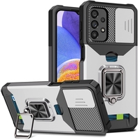 Casing pelindung kamera tahan guncangan, casing pelindung kamera desain Armor tahan guncangan dengan dudukan cincin jari untuk Samsung Galaxy A23/A34/A53/A54