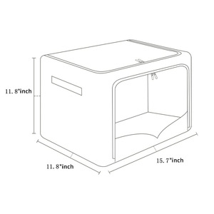Factory Eco-friendly Rectangle Cotton Linen Large Collapsible Foldable Waterproof Heavy Duty Fabric Storage <b>Box</b> Clothes Toy - Product Image 2
