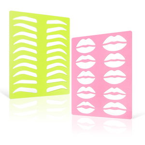 Placa de práctica de cejas y labios de PP, plantilla de maquillaje permanente, herramienta de entrenamiento para principiantes - Product Image 1