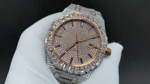 Montre de plongée mécanique de haute qualité 41 mm, mouvement ciel étoilé, aiguilles en cristal de glace, alarme, acier inoxydable - Product Image 2