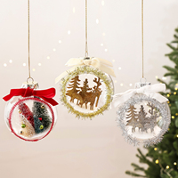 LANTINGXU – Fournisseur d'usine – Boule transparente de 10 cm – Pendentif de Noël – Décoration de sapin de Noël moderne et populaire de haute qualité