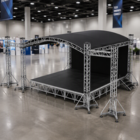 Plateforme de Scène Modulaire Pré-assemblée en Alliage d'Aluminium Léger et Portable pour Événements Extérieurs, Conception Pliable et Démontable